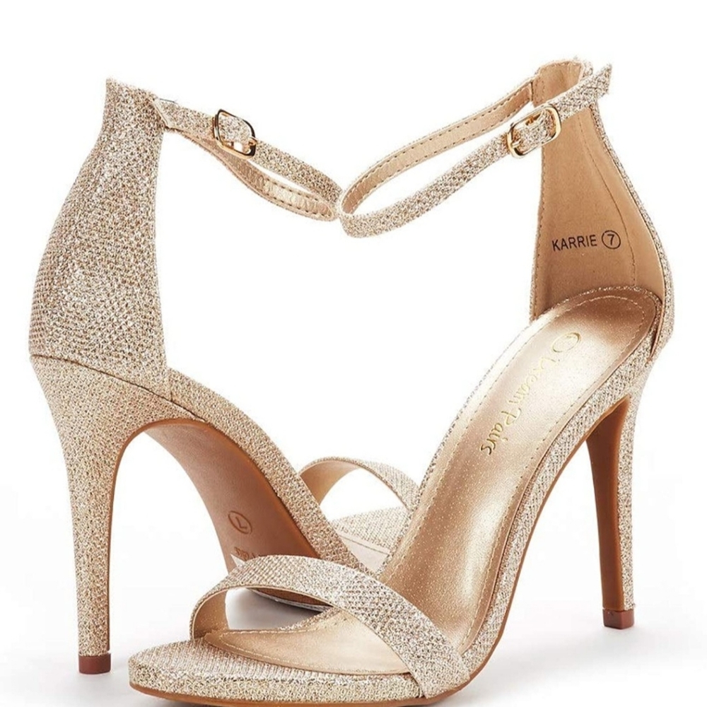 Gold Stilleto High Heels sz 7